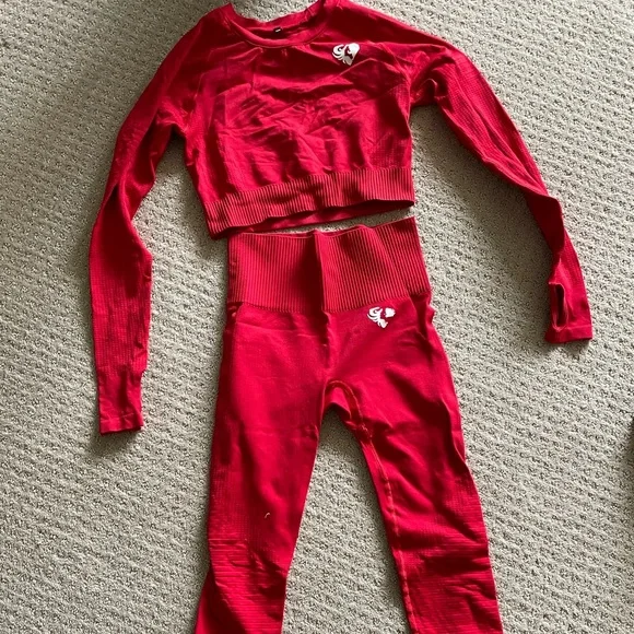 Womens best power seamless legging and long sleeve crop top set - Picture 4 of 9